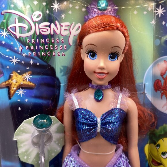 Disney Gem Princess Ariel The Little Mermaid Fashion Doll 12 Inch Tiara Scepter - Picture 2 of 15